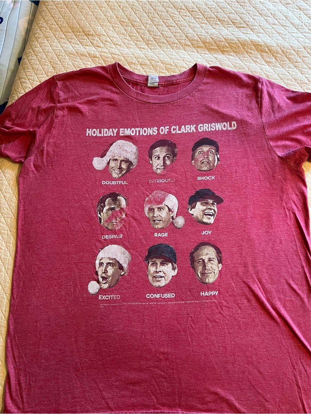 Anvil Red 'Holiday Emotions of Clark Griswold' Graphic Tee